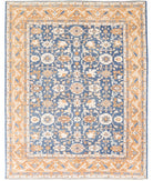 Oushak 8' 1" X 10' 3" Hand-Knotted Wool Rug 8' 1" X 10' 3" (246 X 312) / Blue / Orange