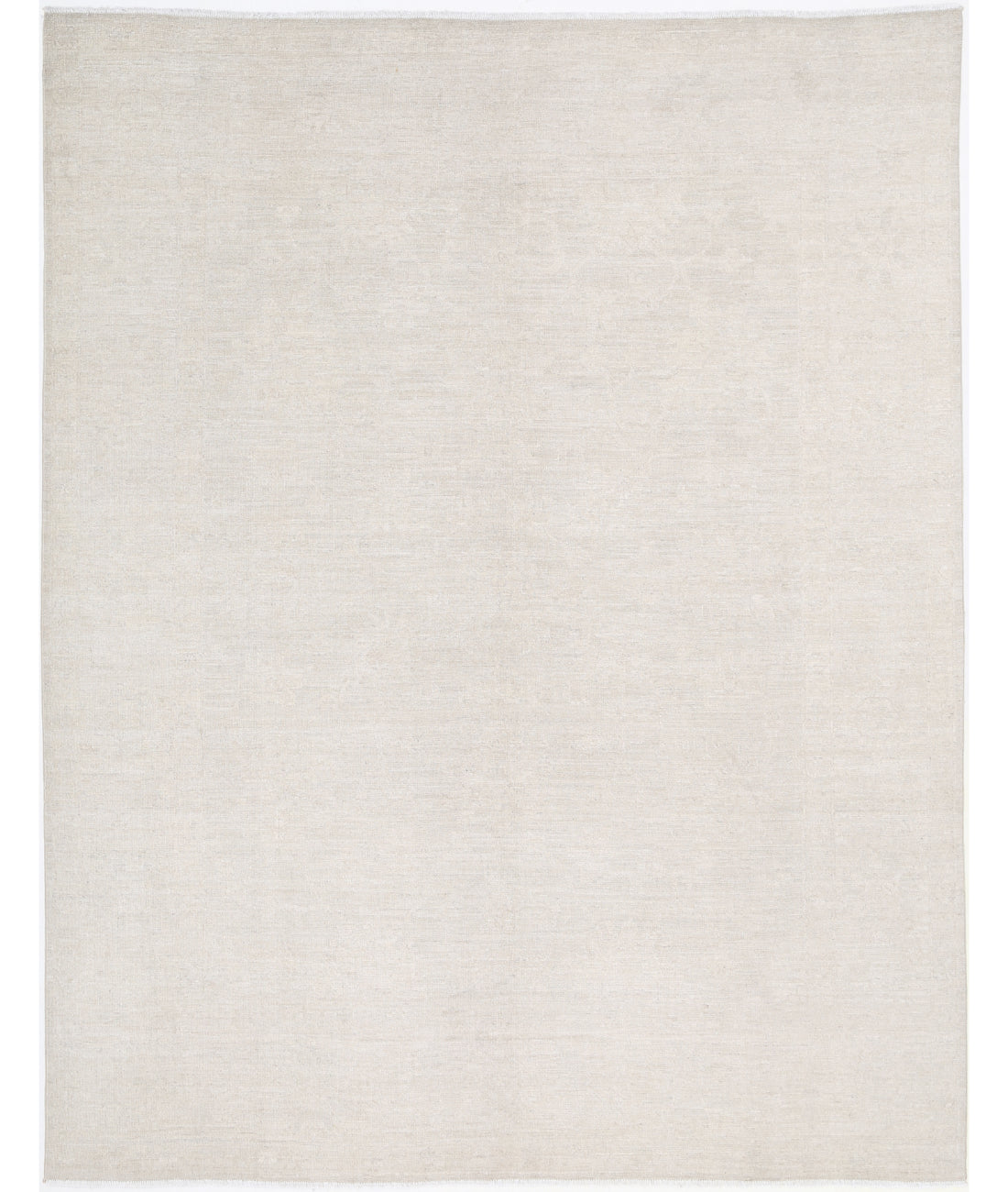 Oushak 8' 0" X 10' 2" Hand-Knotted Wool Rug 8' 0" X 10' 2" (244 X 310) / Ivory / Ivory