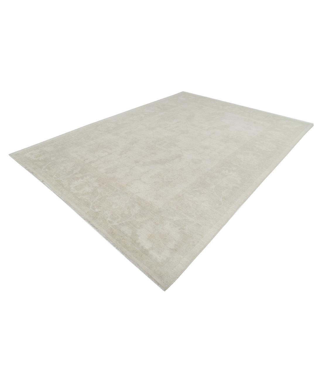 Oushak 8' 9" X 11' 9" Hand-Knotted Wool Rug 8' 9" X 11' 9" (267 X 358) / Ivory / Taupe