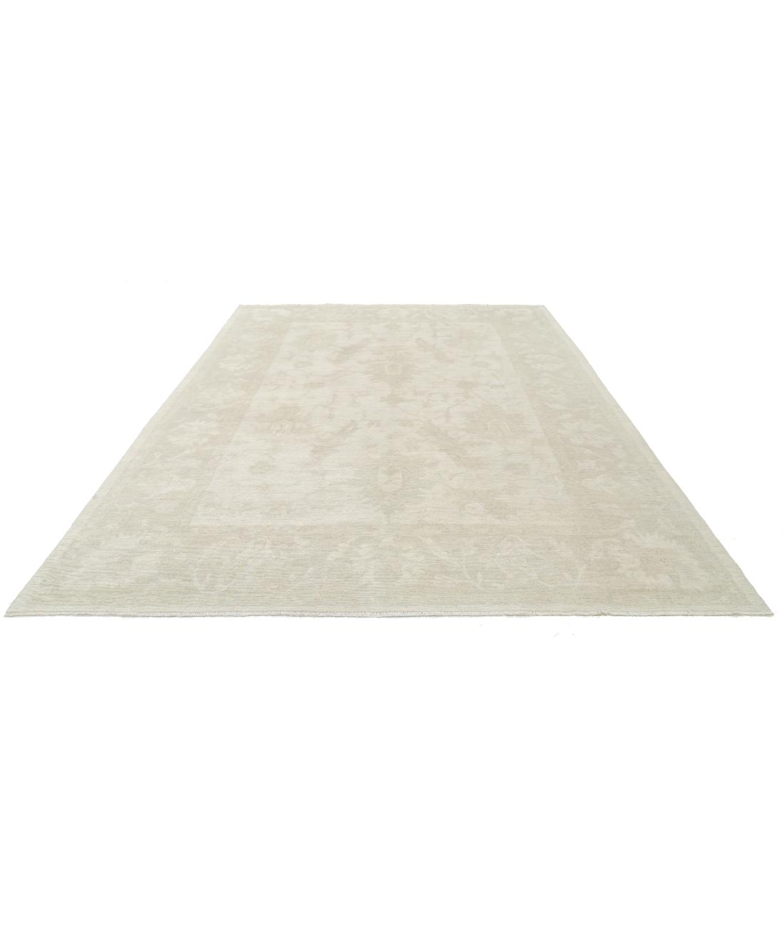 Oushak 8' 9" X 11' 9" Hand-Knotted Wool Rug 8' 9" X 11' 9" (267 X 358) / Ivory / Taupe