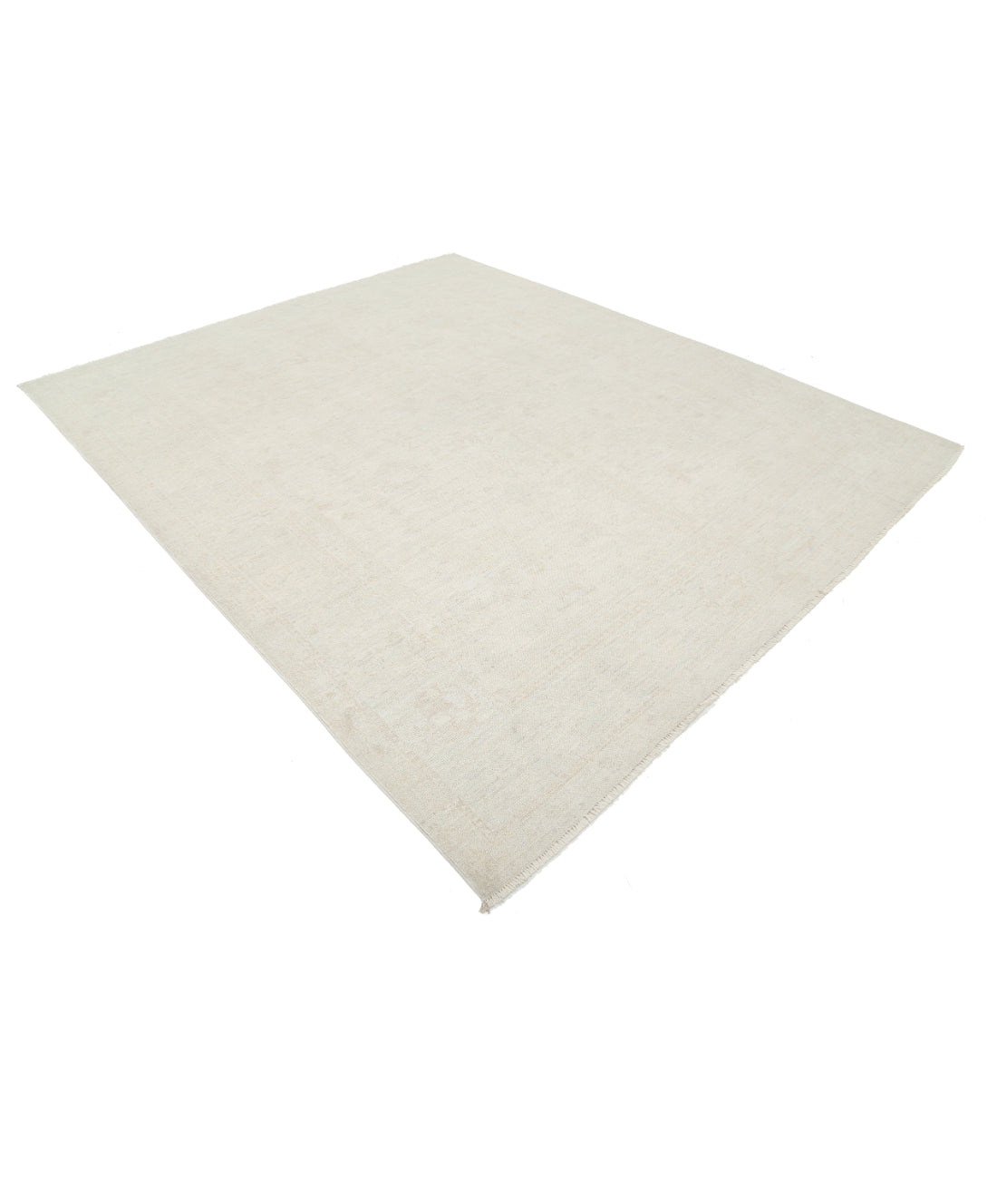 Oushak 8' 1" X 9' 9" Hand-Knotted Wool Rug 8' 1" X 9' 9" (246 X 297) / Ivory / Taupe