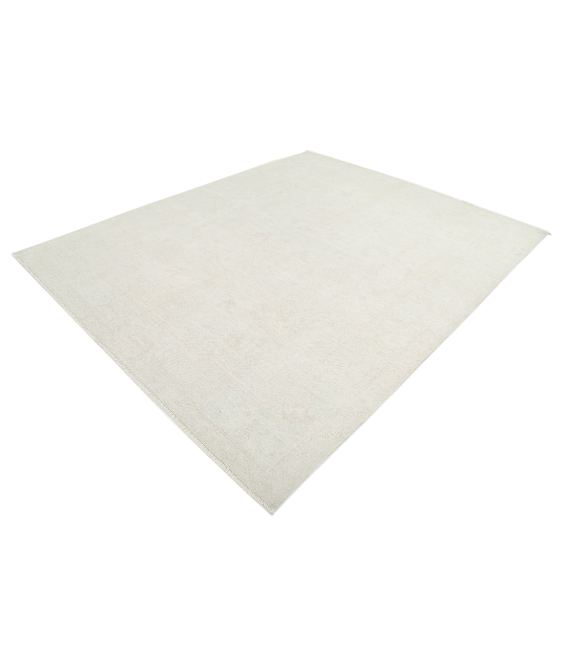 Oushak 8' 1" X 9' 9" Hand-Knotted Wool Rug 8' 1" X 9' 9" (246 X 297) / Ivory / Taupe