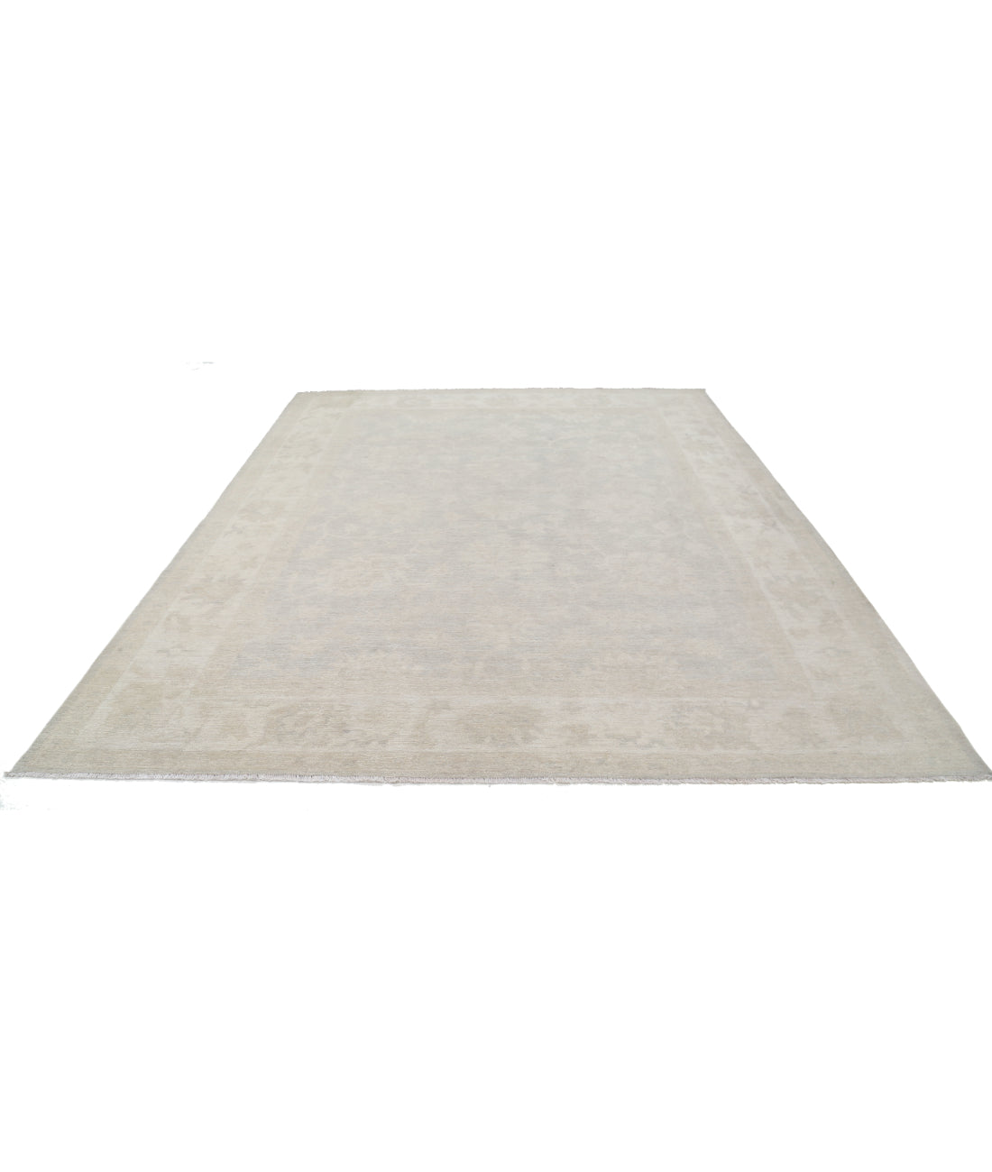 Oushak 9' 0" X 10' 11" Hand-Knotted Wool Rug 9' 0" X 10' 11" (274 X 333) / Silver / Ivory