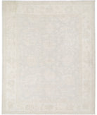 Oushak 9' 0" X 10' 11" Hand-Knotted Wool Rug 9' 0" X 10' 11" (274 X 333) / Silver / Ivory