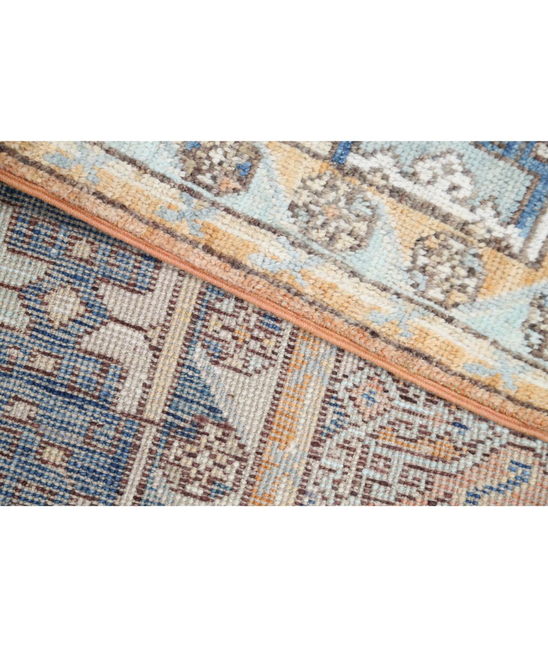 Oushak 5' 7" X 8' 0" Hand-Knotted Wool Rug 5' 7" X 8' 0" (170 X 244) / Rust / Blue