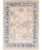 Oushak 5' 7" X 8' 0" Hand-Knotted Wool Rug 5' 7" X 8' 0" (170 X 244) / Rust / Blue