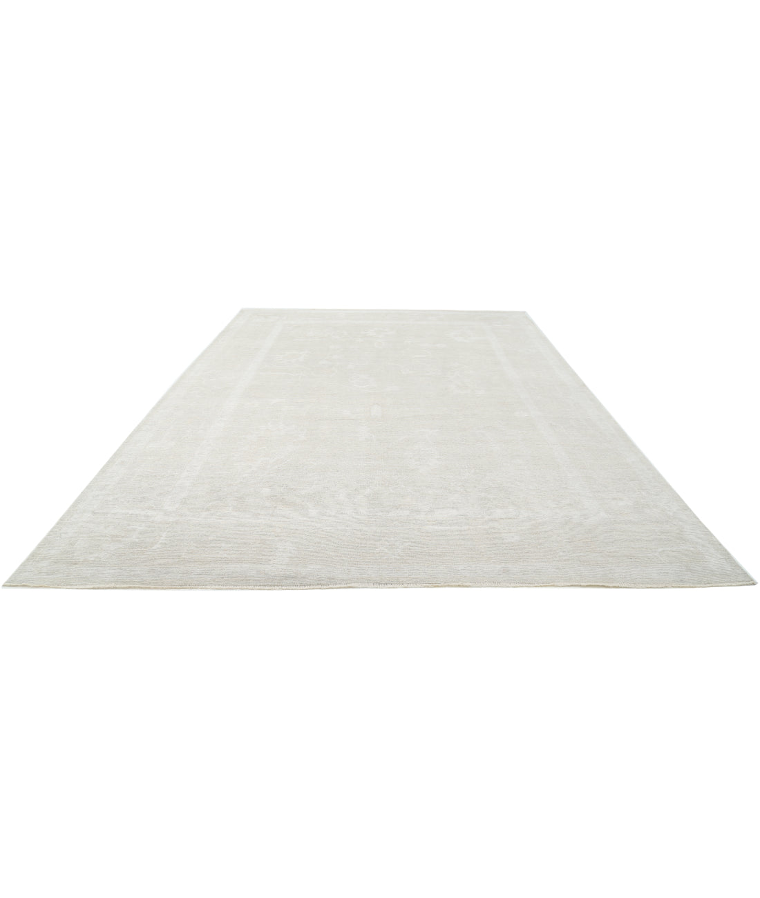 Oushak 10' 2" X 14' 1" Hand-Knotted Wool Rug 10' 2" X 14' 1" (310 X 429) / Taupe / Ivory