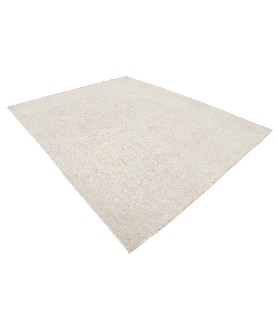 Oushak 9' 0" X 12' 7" Hand-Knotted Wool Rug 9' 0" X 12' 7" (274 X 384) / Ivory / Taupe