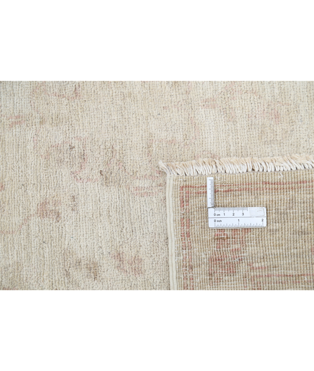 Oushak 9' 0" X 12' 7" Hand-Knotted Wool Rug 9' 0" X 12' 7" (274 X 384) / Ivory / Taupe