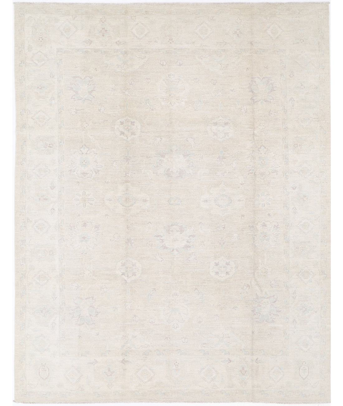 Oushak 8' 8" X 11' 1" Hand-Knotted Wool Rug 8' 8" X 11' 1" (264 X 338) / Taupe / Ivory