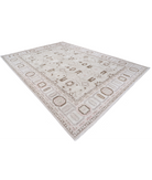 Hand Knotted Oushak Wool Rug 9' 10" X 13' 8" 9' 10" X 13' 8" (300 X 417) / Grey / Grey