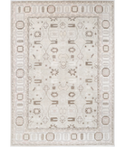 Hand Knotted Oushak Wool Rug 9' 10" X 13' 8" 9' 10" X 13' 8" (300 X 417) / Grey / Grey