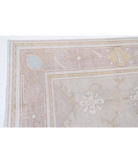 Hand Knotted Oushak Wool Rug 8' 10" X 11' 0" 8' 10" X 11' 0" (269 X 335) / Ivory / Peach