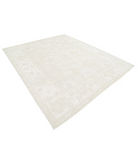 Hand Knotted Oushak Wool Rug 8' 5" X 9' 11" 8' 5" X 9' 11" (257 X 302) / Taupe / Ivory