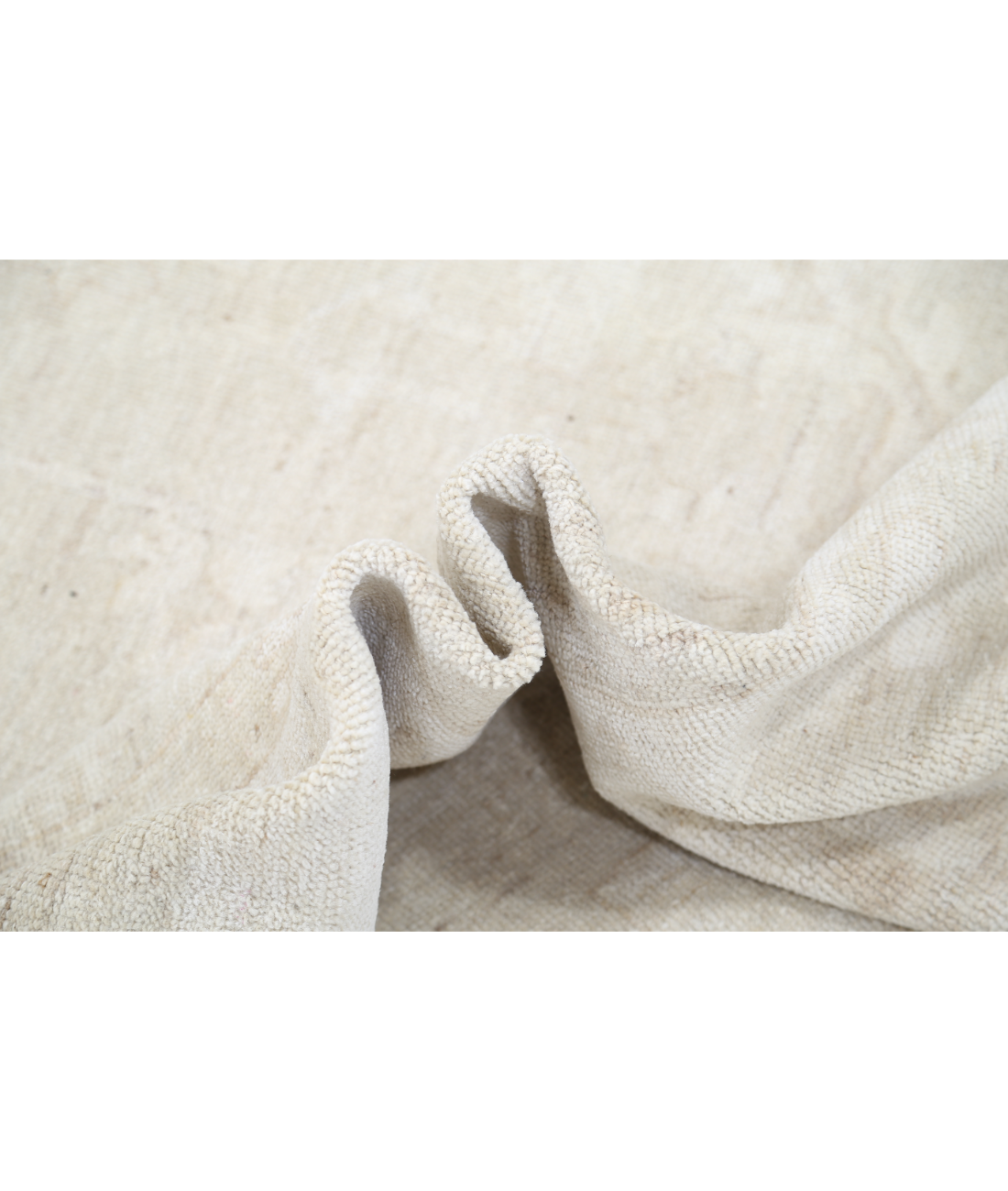 Hand Knotted Oushak Wool Rug 8' 5" X 9' 11" 8' 5" X 9' 11" (257 X 302) / Taupe / Ivory