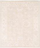 Hand Knotted Oushak Wool Rug 8' 5" X 9' 11" 8' 5" X 9' 11" (257 X 302) / Taupe / Ivory