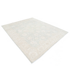 Hand Knotted Oushak Wool Rug 8' 1" X 9' 8" 8' 1" X 9' 8" (246 X 295) / Taupe / Ivory