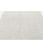 Hand Knotted Oushak Wool Rug 6' 5" X 9' 0" 6' 5" X 9' 0" (196 X 274) / Ivory / Brown