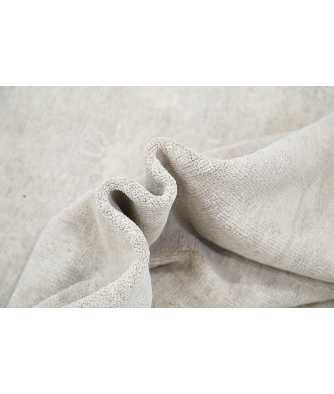Hand Knotted Oushak Wool Rug 6' 5" X 9' 0" 6' 5" X 9' 0" (196 X 274) / Ivory / Brown