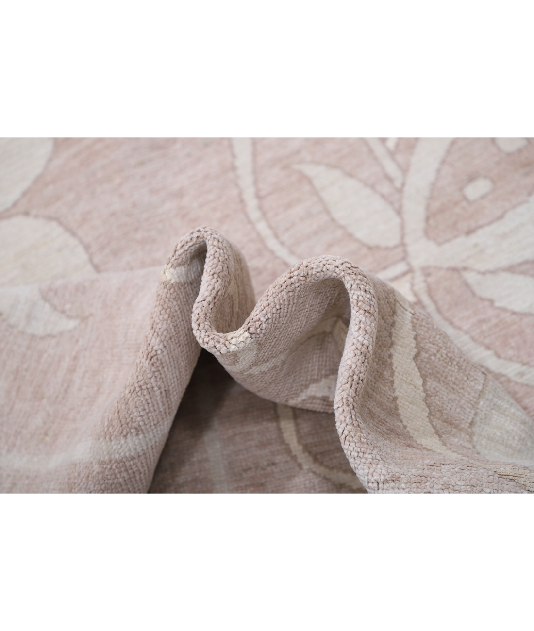 Hand Knotted Oushak Wool Rug 8' 8" X 11' 9" 8' 8" X 11' 9" (264 X 358) / Brown / Ivory