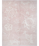 Hand Knotted Oushak Wool Rug 8' 8" X 11' 9" 8' 8" X 11' 9" (264 X 358) / Brown / Ivory