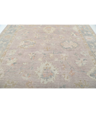 Hand Knotted Oushak Wool Rug 10' 3" X 13' 9" 10' 3" X 13' 9" (312 X 419) / Purple / Blue