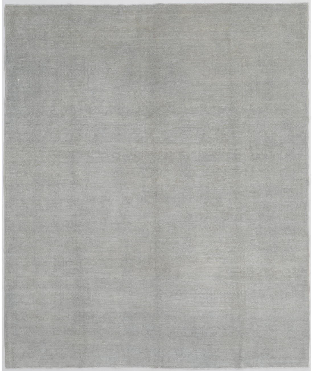 Hand Knotted Overdye Wool Rug 8' 1" X 9' 8" 8' 1" X 9' 8" (246 X 295) / Grey / Grey