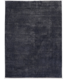 Hand Knotted Overdye Wool Rug 5' 5" X 7' 5" 5' 5" X 7' 5" (165 X 226) / Charcoal / Charcoal