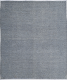 Hand Knotted Overdye Wool Rug 8' 2" X 9' 5" 8' 2" X 9' 5" (249 X 287) / Blue / Blue