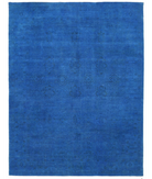 Hand Knotted Overdye Wool Rug 9' 0" X 11' 10" 9' 0" X 11' 10" (274 X 361) / Blue / Blue
