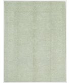 Hand Knotted Overdye Wool Rug 9' 0" X 11' 6" 9' 0" X 11' 6" (274 X 351) / Green / Green
