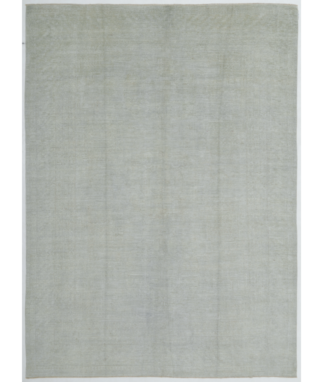 Hand Knotted Overdye Wool Rug 9' 0" X 12' 3" 9' 0" X 12' 3" (274 X 373) / Grey / Grey