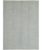 Hand Knotted Overdye Wool Rug 9' 0" X 12' 3" 9' 0" X 12' 3" (274 X 373) / Grey / Grey