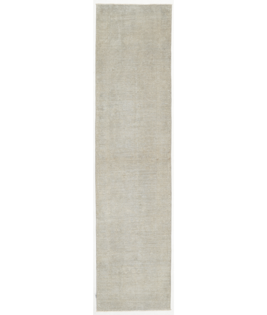 Hand Knotted Overdye Wool Rug 2' 9" X 11' 11" 2' 9" X 11' 11" (84 X 363) / Grey / Grey