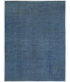 Hand Knotted Overdye Wool Rug - 8'9'' x 11'6'' 8' 9" X 11' 6" ( 267 X 351 ) / Blue / Blue
