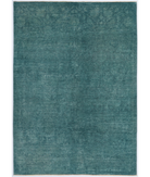 Hand Knotted Overdye Wool Rug 5' 7" X 7' 9" 5' 7" X 7' 9" (170 X 236) / Blue / Blue