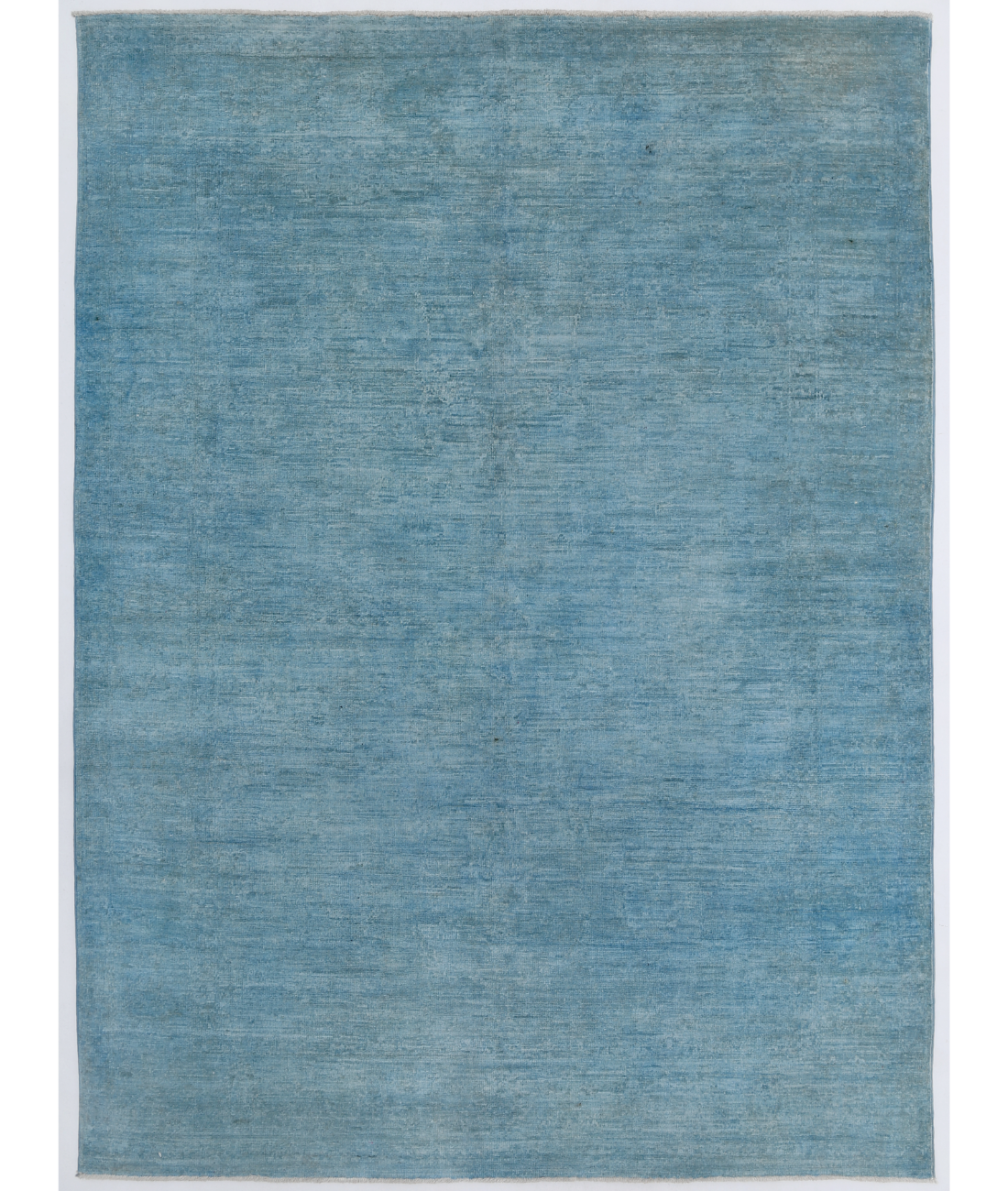 Hand Knotted Overdye Wool Rug 4' 11" X 6' 7" 4' 11" X 6' 7" (150 X 201) / Blue / Blue