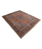 Bijar 6' 4" X 7' 9" Hand-Knotted Wool Rug 6' 4" X 7' 9" (193 X 236) / Brown / Blue