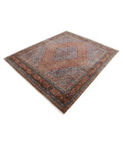 Bijar 6' 4" X 7' 9" Hand-Knotted Wool Rug 6' 4" X 7' 9" (193 X 236) / Brown / Blue