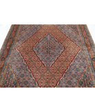 Bijar 6' 4" X 7' 9" Hand-Knotted Wool Rug 6' 4" X 7' 9" (193 X 236) / Brown / Blue