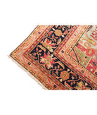 Heriz 12' 2" X 15' 7" Hand-Knotted Wool Rug 12' 2" X 15' 7" (371 X 475) / Pink / Blue