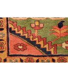 Heriz 12' 2" X 15' 7" Hand-Knotted Wool Rug 12' 2" X 15' 7" (371 X 475) / Pink / Blue