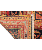 Heriz 12' 2" X 15' 7" Hand-Knotted Wool Rug 12' 2" X 15' 7" (371 X 475) / Pink / Blue