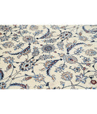 Nain 8' 0" X 9' 5" Hand-Knotted Wool-Silk Rug 8' 0" X 9' 5" (244 X 287) / Ivory / Blue