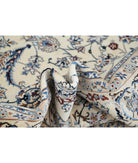 Nain 8' 0" X 9' 5" Hand-Knotted Wool-Silk Rug 8' 0" X 9' 5" (244 X 287) / Ivory / Blue