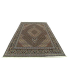 Tabriz 6' 5" X 9' 8" Hand-Knotted Wool-Silk Rug 6' 5" X 9' 8" (196 X 295) / Ivory / Black