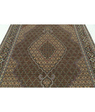 Tabriz 6' 5" X 9' 8" Hand-Knotted Wool-Silk Rug 6' 5" X 9' 8" (196 X 295) / Ivory / Black