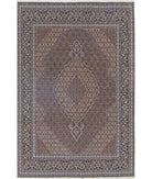 Tabriz 6' 5" X 9' 8" Hand-Knotted Wool-Silk Rug 6' 5" X 9' 8" (196 X 295) / Ivory / Black