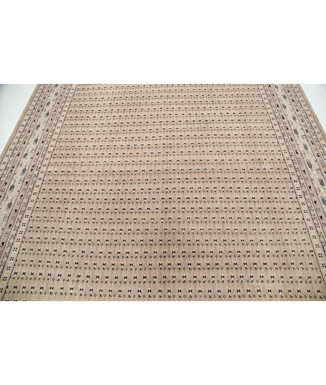 Mir-Saraband 7'11'' X 8'9'' Hand-Knotted Wool Rug 7'11'' x 8'9'' (238 X 263) / Green / Ivory