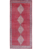 Mir-Saraband 4'4'' X 10'1'' Hand-Knotted Wool Rug 4'4'' x 10'1'' (130 X 303) / Red / Peach